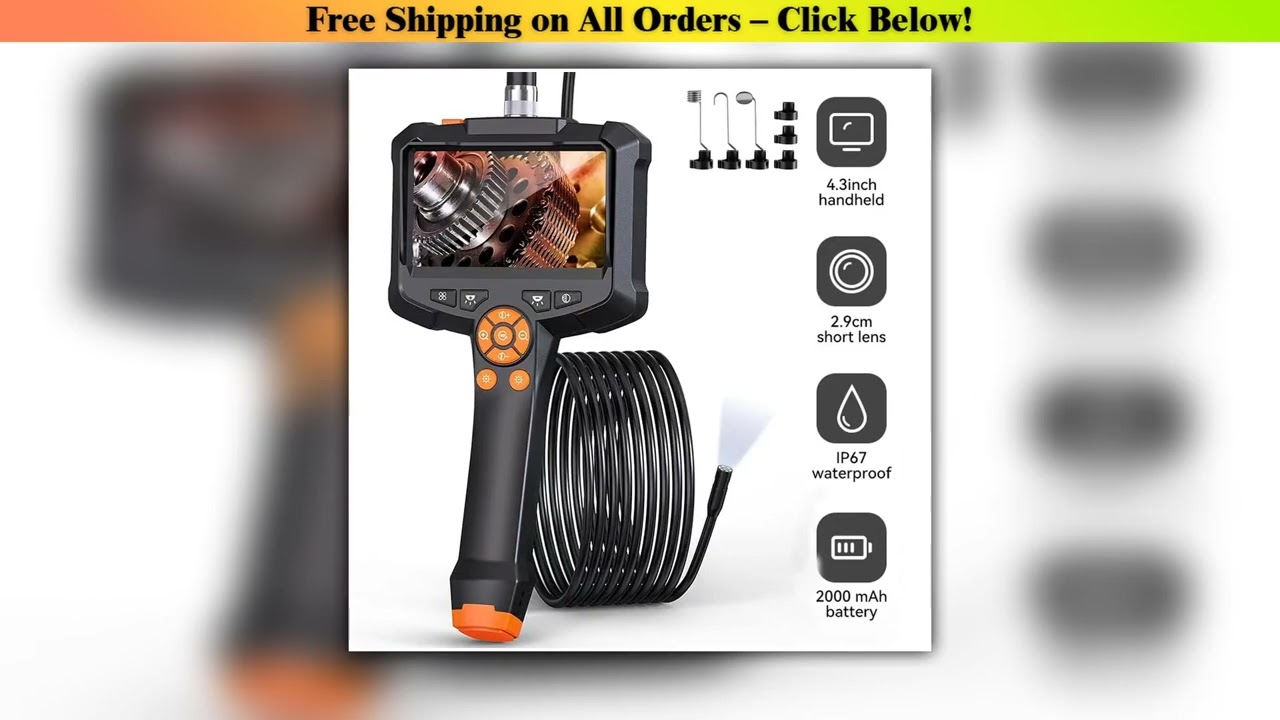 Industrial Endoscope Camera 4.3 "Single Dual Lens HD 1080P Car Inspection Borescope IP67