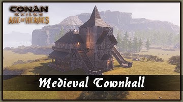 HOW TO BUILD A MEDIEVAL TOWNHALL [SPEED BUILD] - CONAN EXILES