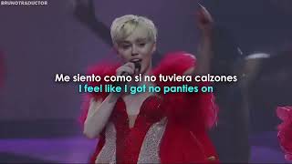 Miley Cyrus - #GETITRIGHT // Lyrics + Español [Live at the Bangerz Tour]