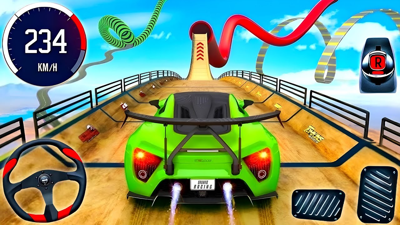 Crazy Ramp Car Stunts Racing - Impossible GT Car Mega Tracks Simulator 3D - Android Gameplay