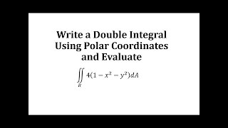 Escribe una integral doble usando coordenadas polares y evalúa (1)