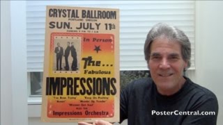 Impressions Concert Window Card 1965 Wcurtis Mayfield