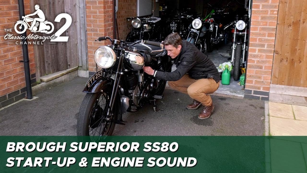 Brough Superior SS80 start up & engine sound