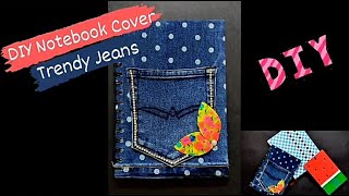 DIY | Notebook/Diary cover | TRENDY JEANS | Part 2