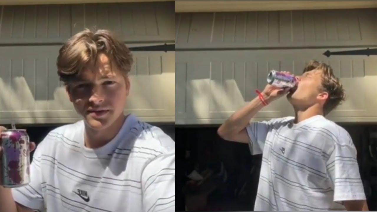 Man Drinks Sparkling Water and Tries not to Burp • UNSEEN PORTION OF