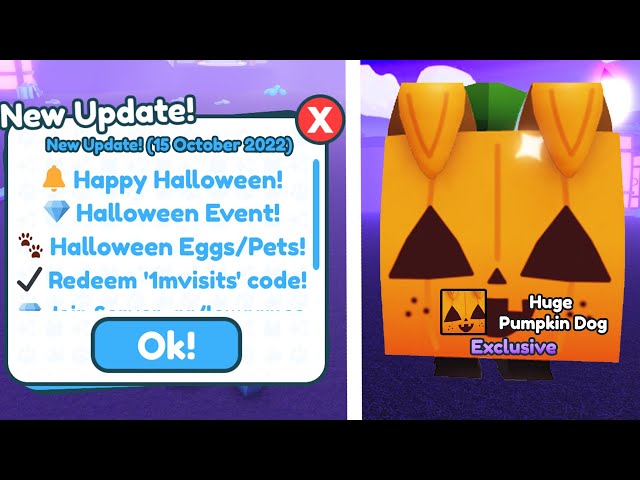 🎃*New* Huge Pumpkin Dog in Halloween Event Pet Simulator X! 