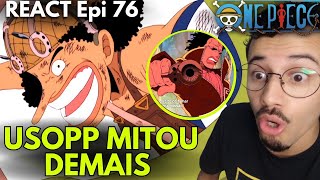 REACT - USOPP SAVED THE GANG - Ep.76- ONE PIECE - WATCHING FOR THE FIRST TIME #onepiecenetflix