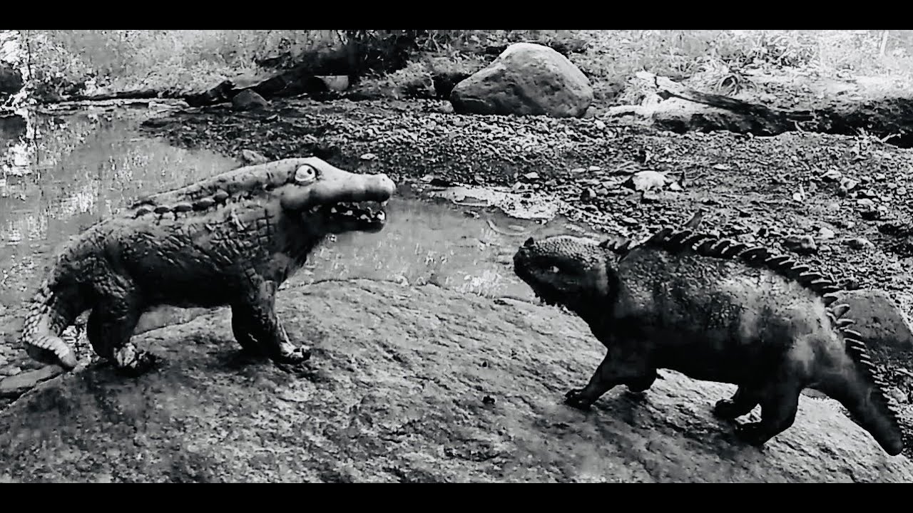 Waterhouse Hawkins dinosaur kit bash