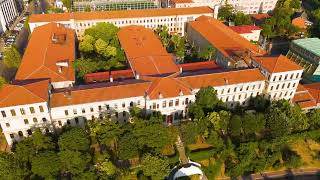 Istanbul, Turkey. Istanbul Technical University. Morning Light. Stable. Aerial View, Point of int... Istanbul, Turkey. Istanbul Technical University. Morning Light. Stable. Aerial View, Point of int...