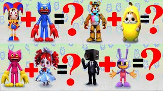 Huggu wuggu + Kissy Missy + Poppy + Pikachu + Angry Birds + Freddi + Skibidi Toilet + Pomni = ?