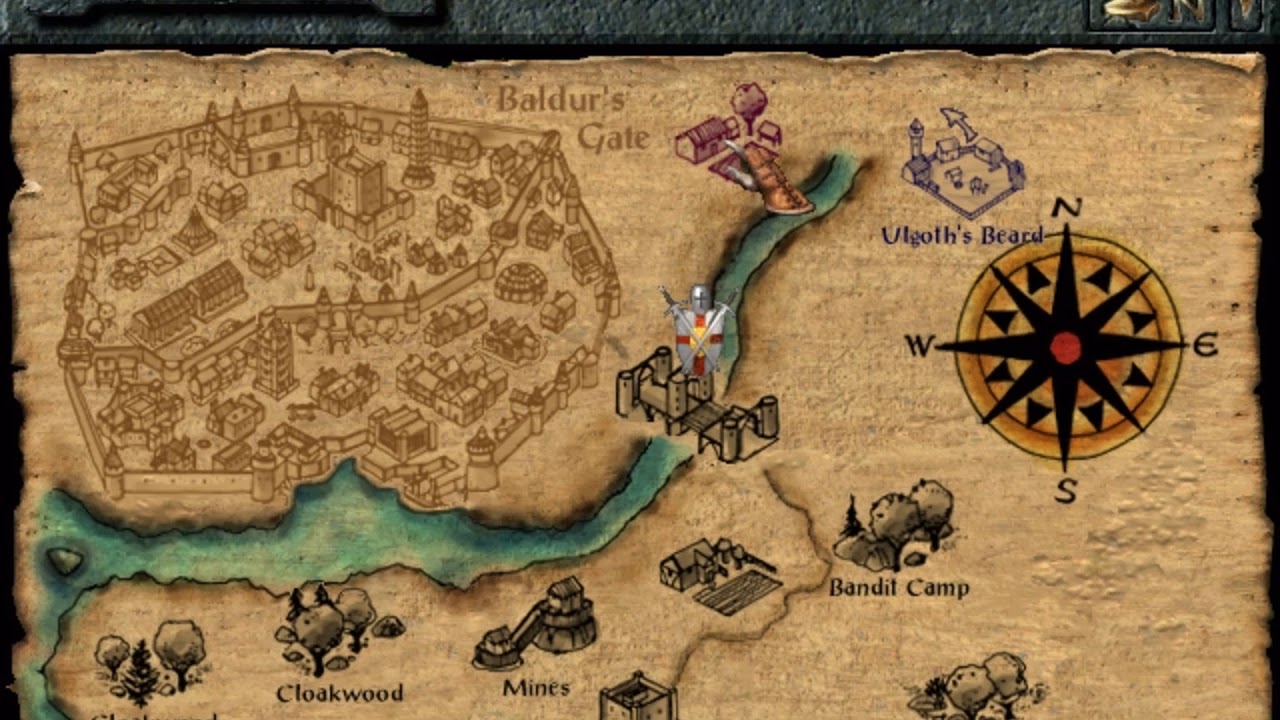 Baldur s gate карта мира