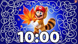 10 Minute Timer 💥 | Mario Autumn Timer Bomb 🍁 | Cozy Fall Countdown Adventure!