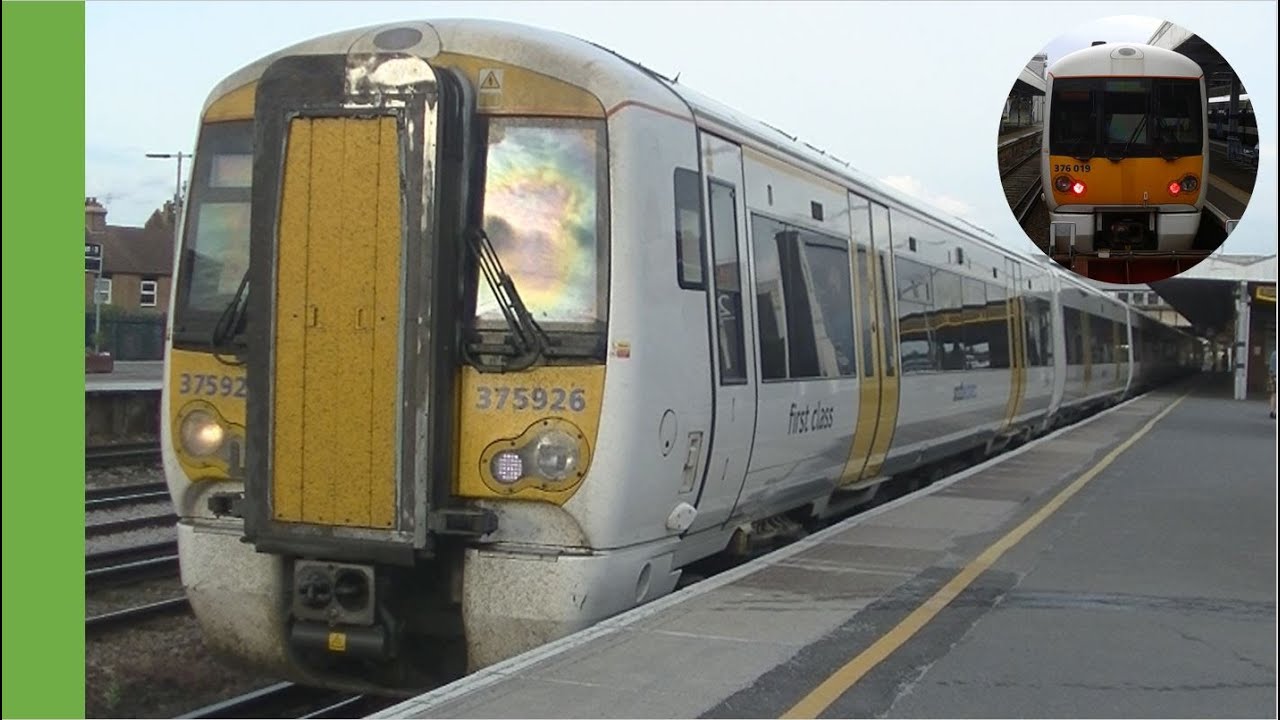 Class 375 departs Tonbridge