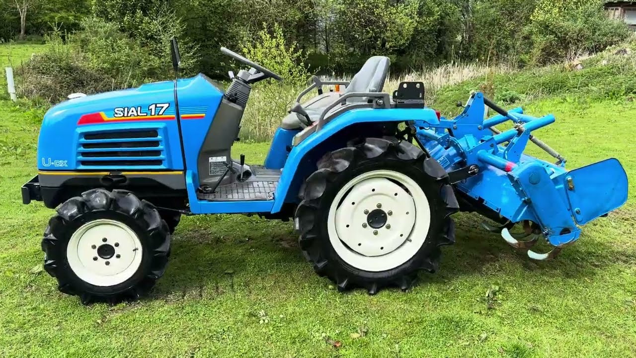 ISEKI SIAL17 4WD Compact Tractor & 1.3 Meter Rotavator - YouTube