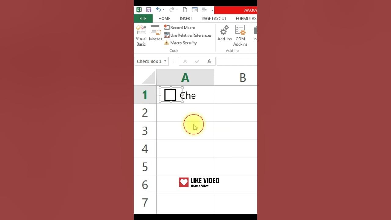 how-to-insert-check-box-in-excel-excel-advancedexcel-exceltips-youtube