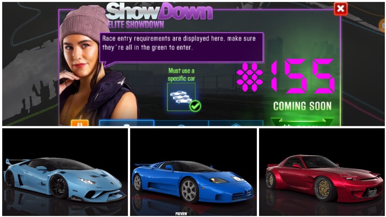 CSR 2- Season 155 Upcoming Elite Showdown Top 3 Fastest Cars Time And Tune