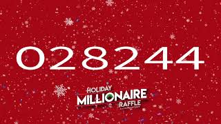 2021 Holiday Millionaire Raffle Winning Number Announcement
