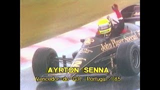 Ayrton Senna wins his first GP - 1985 Portuguese Grand Prix at Estoril | Natural Sounds [4k|50fps]