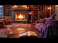 Fantasy Lo-Fi for Studying | Cozy Wizard Cabin by the Fireplace (Warm Night Ambience)