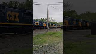 cm44's on the move passing Grafton ohio. #train #railroad #railfanning #csx #viral #railfan