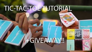 TIC TAC TOE + 1000 SUB GIVEAWAY! || CARDISTRY TUTORIAL || TOP 3 FIDGET MOVES