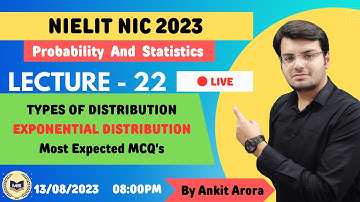 LECTURE 22 | EXPONENTIAL DISTRIBUTION DISTRIBUTION | MOST EXPECTED MCQ