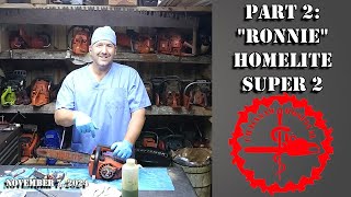 Part 2 (Ronnie) Homelite Super 2 Remove from Case, Fuel Line, and Clutch Removal #vintagechainsaw