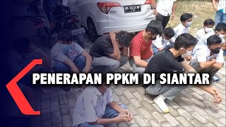 Petugas Gabungan di Pematangsiantar Razia Pelajar yang Berkumpul di Saat Pemberlakuan PPKM Level 3