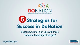 Five Strategies for Success in DoNation
