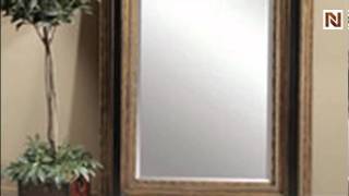 Antique Gold Black Finish - Leaner Mirrors by Bassett Mirror-m3045b