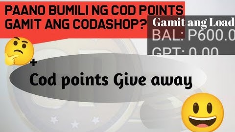 How to buy Garena Shells/cod points/CP using codashop and Load + Garena shells give away