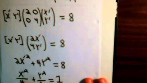 Linear Algebra Video #40: Quadratic Forms - Rotation Of Axes Part 2