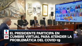 López Obrador se reúne con líderes del G20 por Covid-19