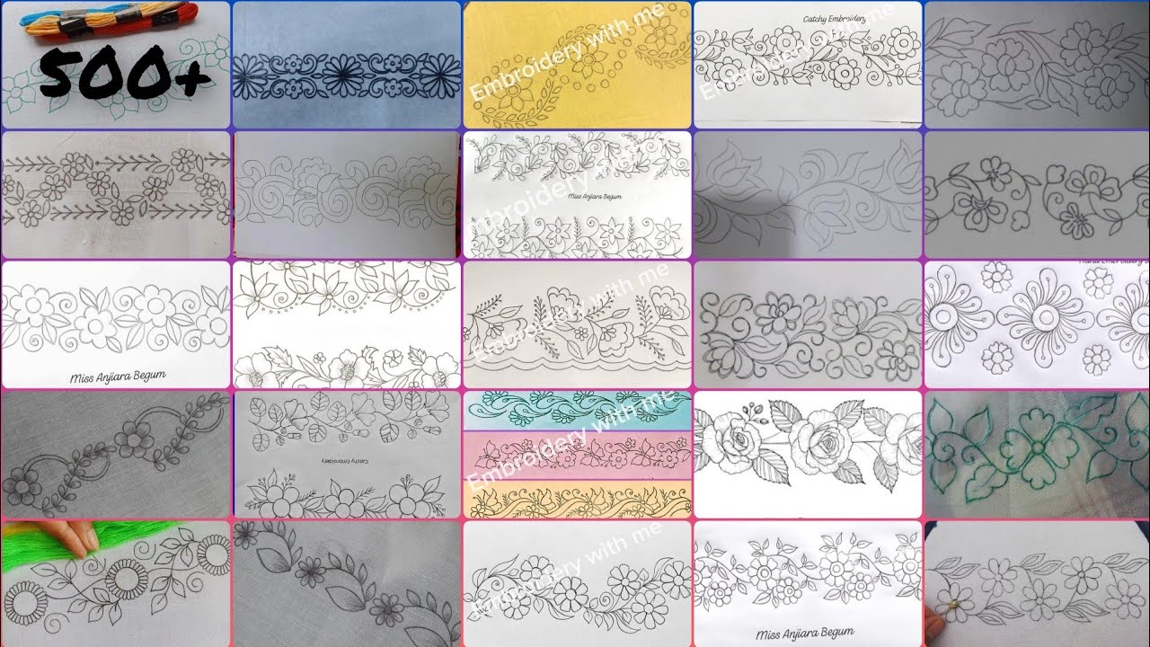 📢Aaj Mai aap ke lai top 500+ new pattern embroidery designs lai Hun 😍 top mostly uses designs ✨