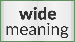 Wide | meaning of Wide