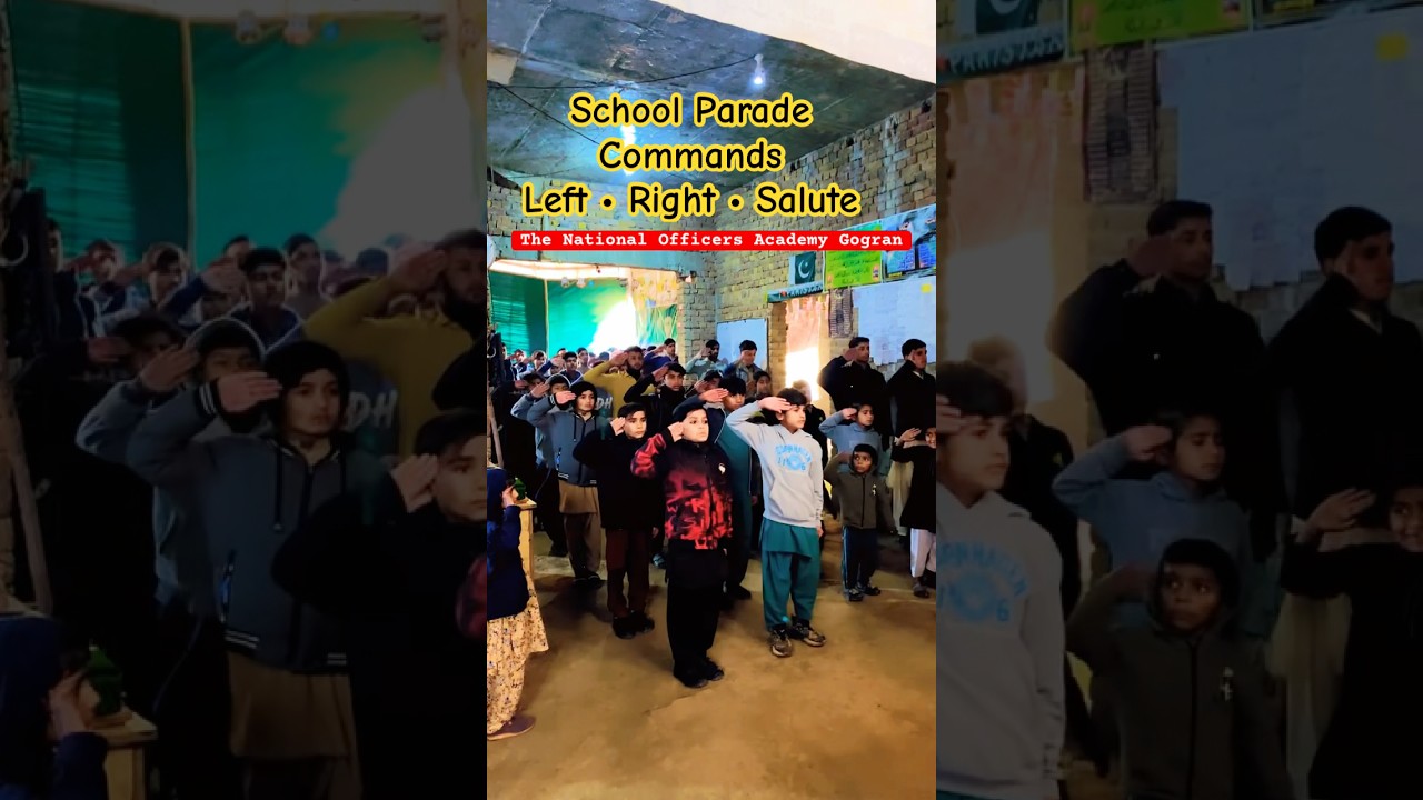 School Assembly Parade Commands | Left Turn, Right Turn, Salute, Attention 