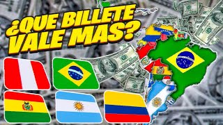 LOS BILLETES MAS VALIOSOS DE LATINOAMERICA 2023🇵🇾🇵🇦🇲🇽🇸🇻🇬🇹🇪🇨🇧🇴