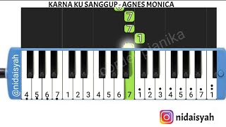 NOT ANGKA PIANIKA KARNA KU SANGGUP | TUTORIAL MUDAH MAIN PIANIKA LAGU KARNA KU SANGGUP AGNES MONICA