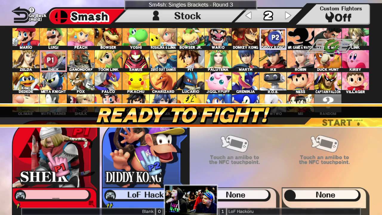 SM4SH @ GOML: Blank vs. LoF Hackoru