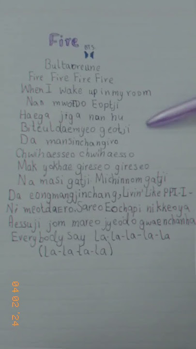 BTS💜-FIRE 🔥 ( LYRICS ) Requested#youbtubeshorts #youtube#ytshorts