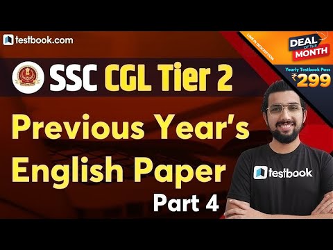 SSC CGL Tier 2 English Solved Paper | SSC CGL Mains Previous Year Questions - Part 4 | Aditya Sir