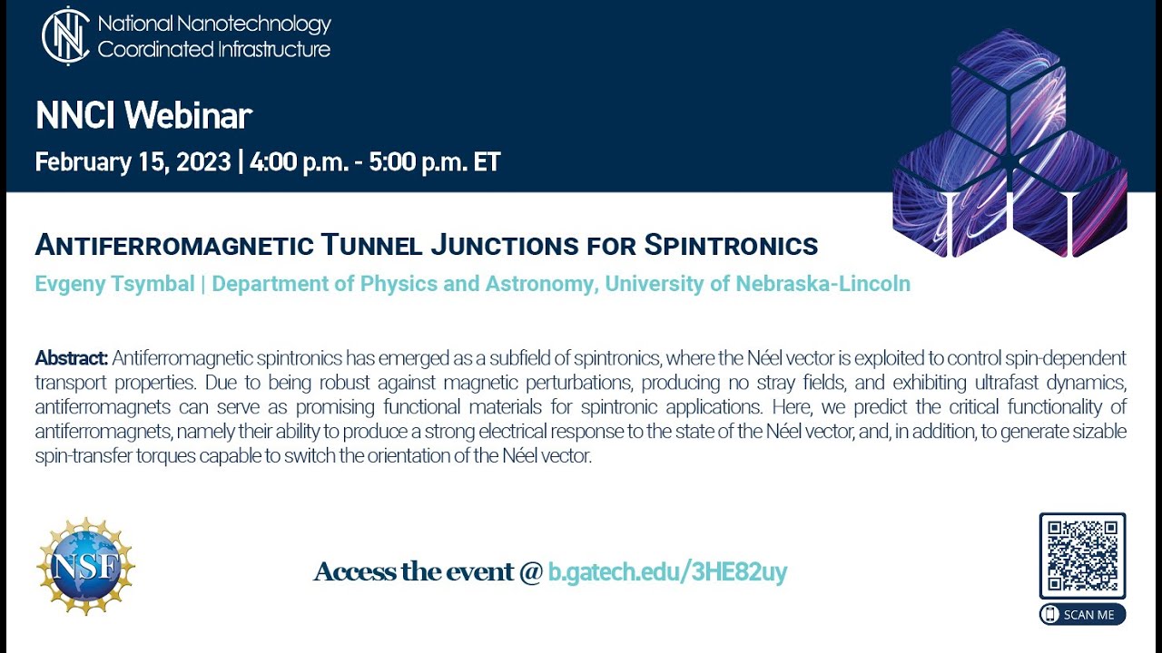 Tunnel Junctions for Spintronics" (Evgeny Tsymbal) YouTube
