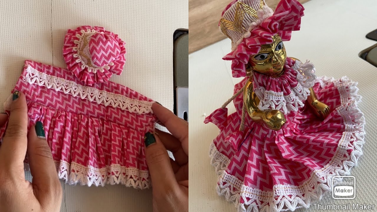 😍(no4&5)😍How to make laddu gopal (bal gopal)summer cotton dress and 🧢 cap