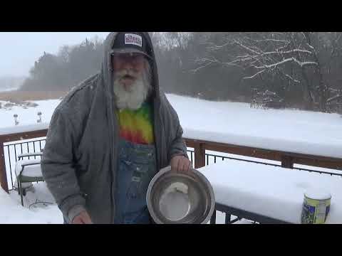 PawPaw is Making Snow Cream !