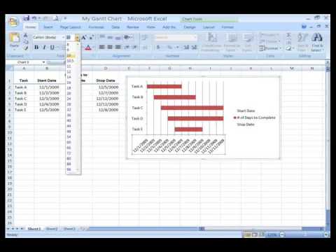 How To Do A Gantt Chart In Excel Youtube