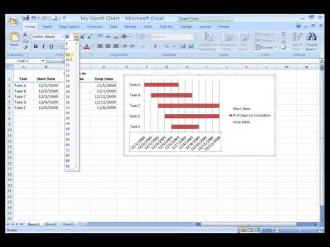 Gantt Chart In Excel Youtube