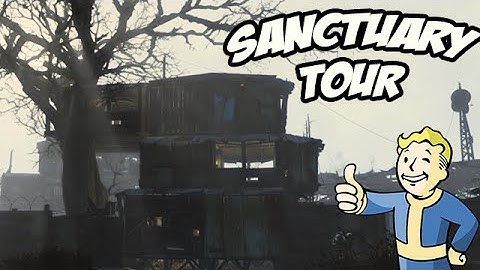 ► New Sanctuary Tour!  Fallout 4 base (with treehouse-thing!)