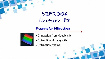 SIF2006 Lecture 17 Fraunhofer Diffraction 3