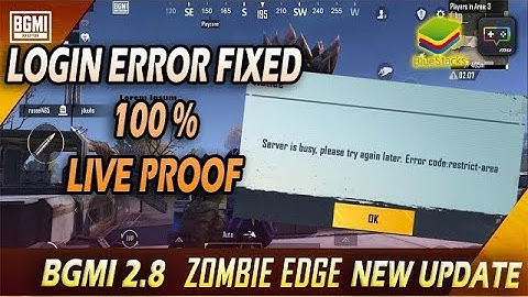 BGMI 2.8 BLUESTACKS ERROR CODE - RESTRICT AREA FIX [2023] | Updating BGMI 2.7 to 2.8 ON Emulator
