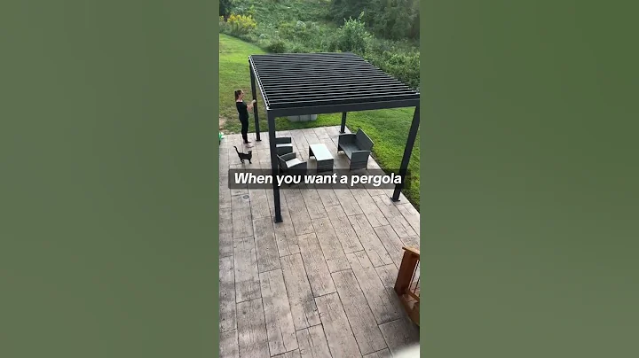 When you want a pergola... #gardenstructure #diy #patio #moretoenjoy #miradoroutdoor #louverpergola